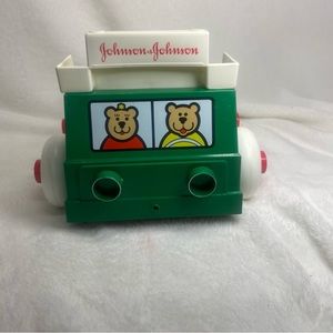 Vintage Johnson & Johnson Stack and Dump Truck Toy Made in USA 1983 & 10 shapes